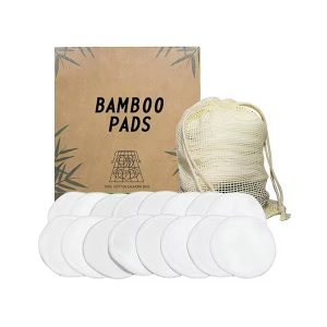 Bamboo cotton reusable make-up remover pads