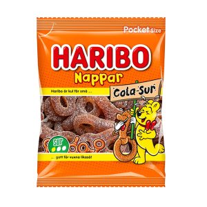 Original Haribo Nappar gummy jelly 80gr - Sour Cola