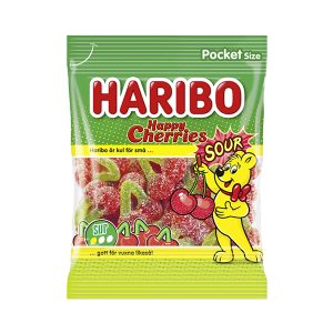Original Haribo sour cherry gummy jelly 80gr